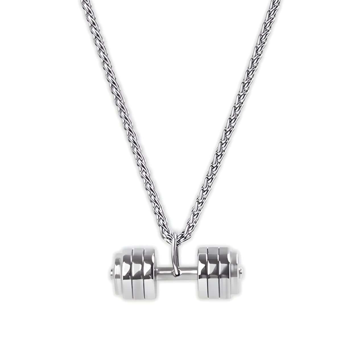 Steel Force Dumbbell Necklace | GYMVORYX