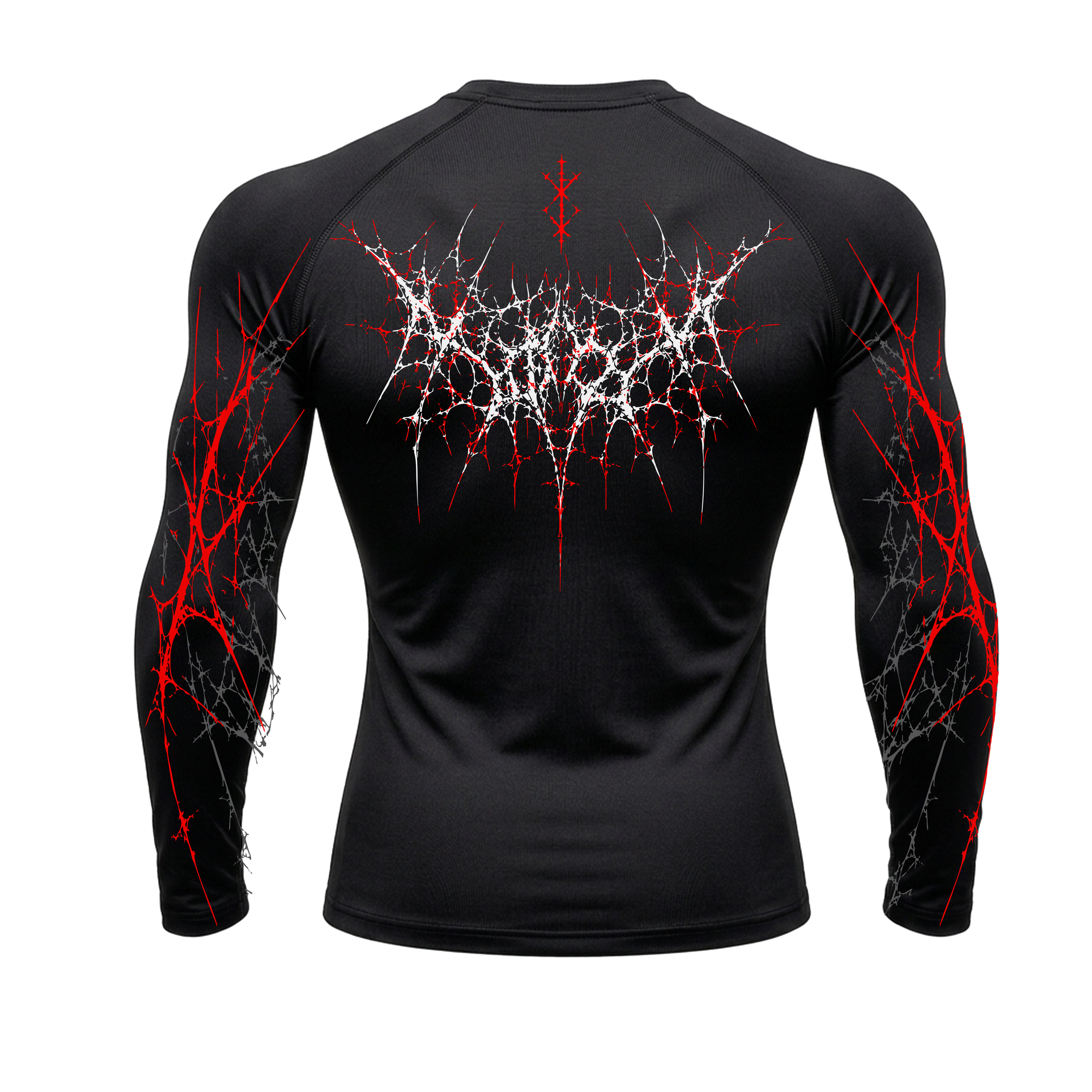 Crimson Web Compression Long Sleeve | GYMVORYX