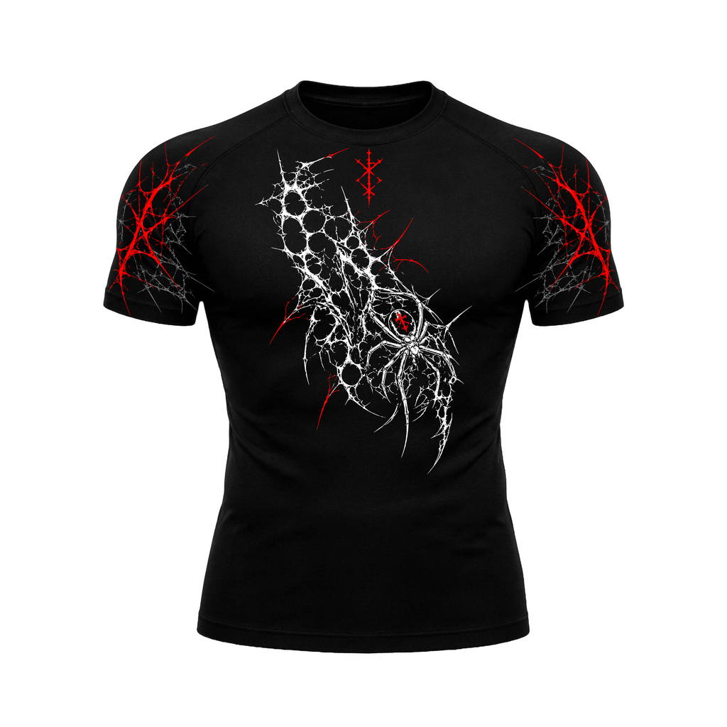 Crimson Web Compression – T-Shirt | GYMVORYX