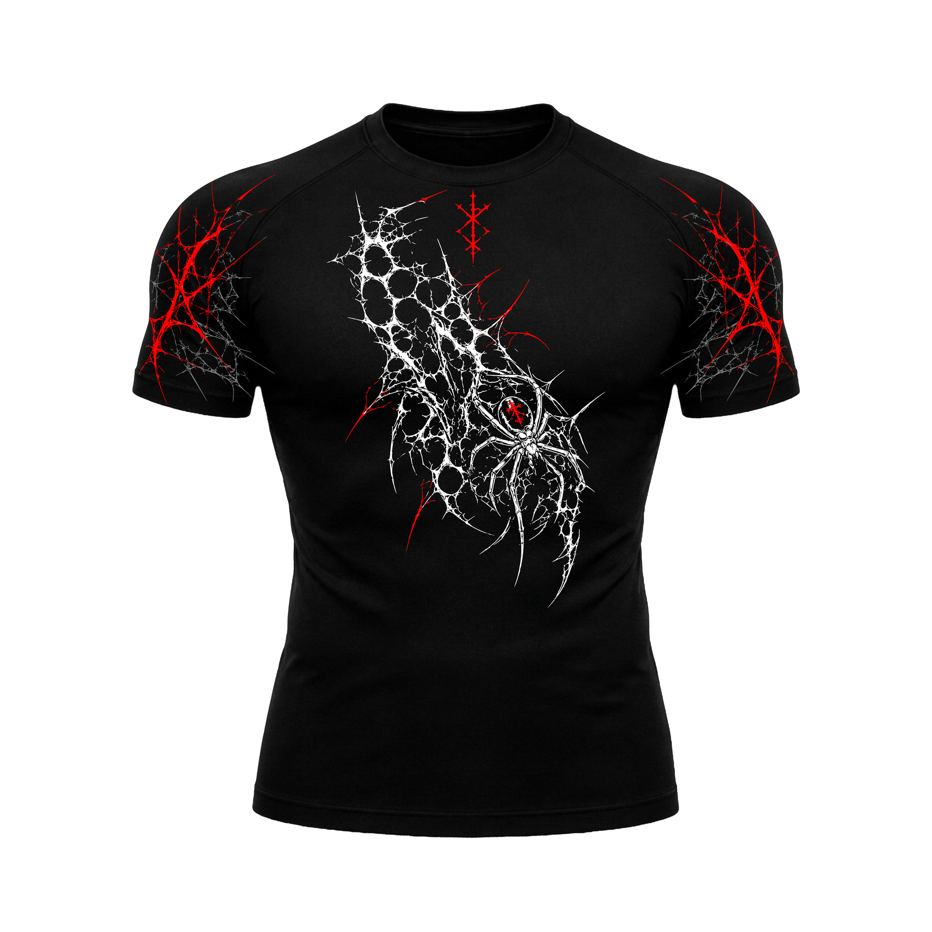 Crimson Web Compression – T-Shirt | GYMVORYX