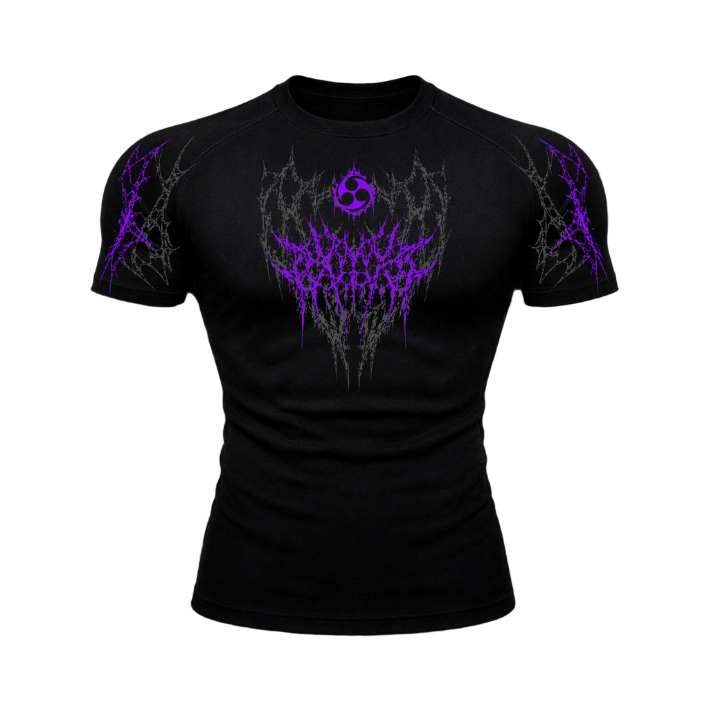 Sasuke Curse Compression T-Shirt – Dark Aesthetic | GYMVORYX