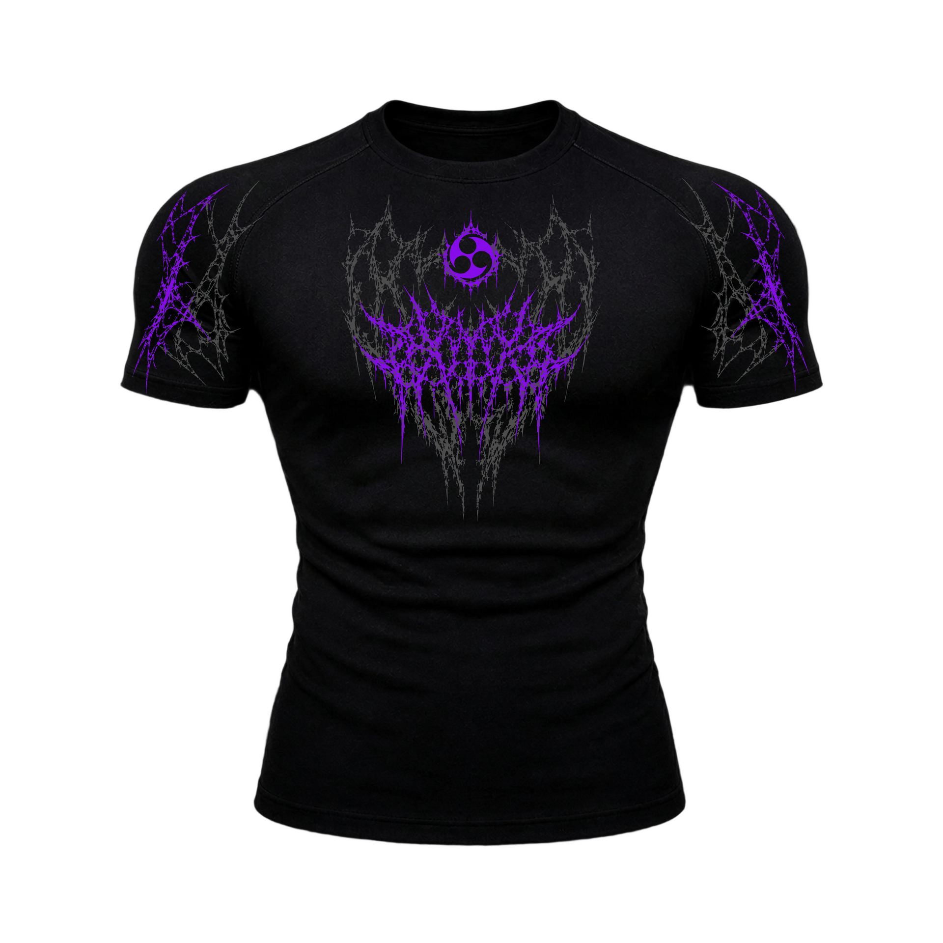 Sasuke Curse Compression T-Shirt – Dark Aesthetic | GYMVORYX