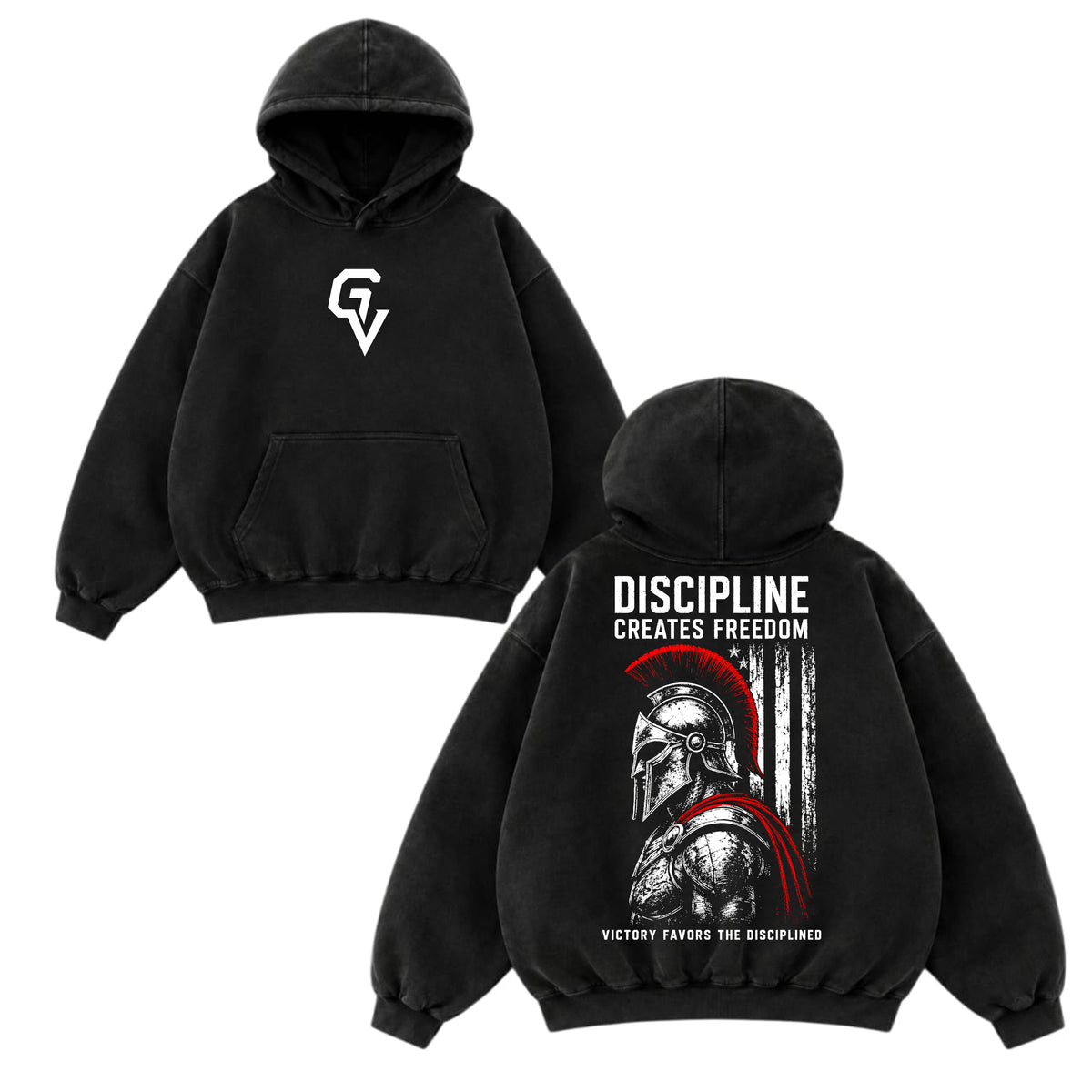 Discipline Creates Freedom Oversized Hoodie | GYMVORYX