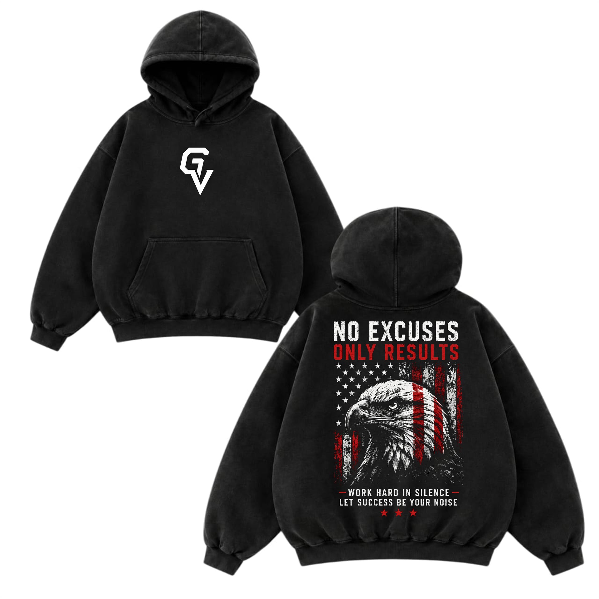 No Excuses Only Results Oversized Hoodie | GYMVORYX