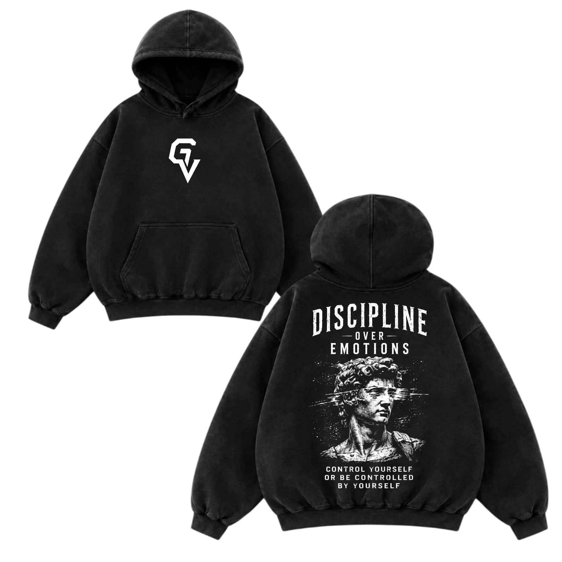 Discipline Over Emotions Oversized Hoodie | GYMVORYX