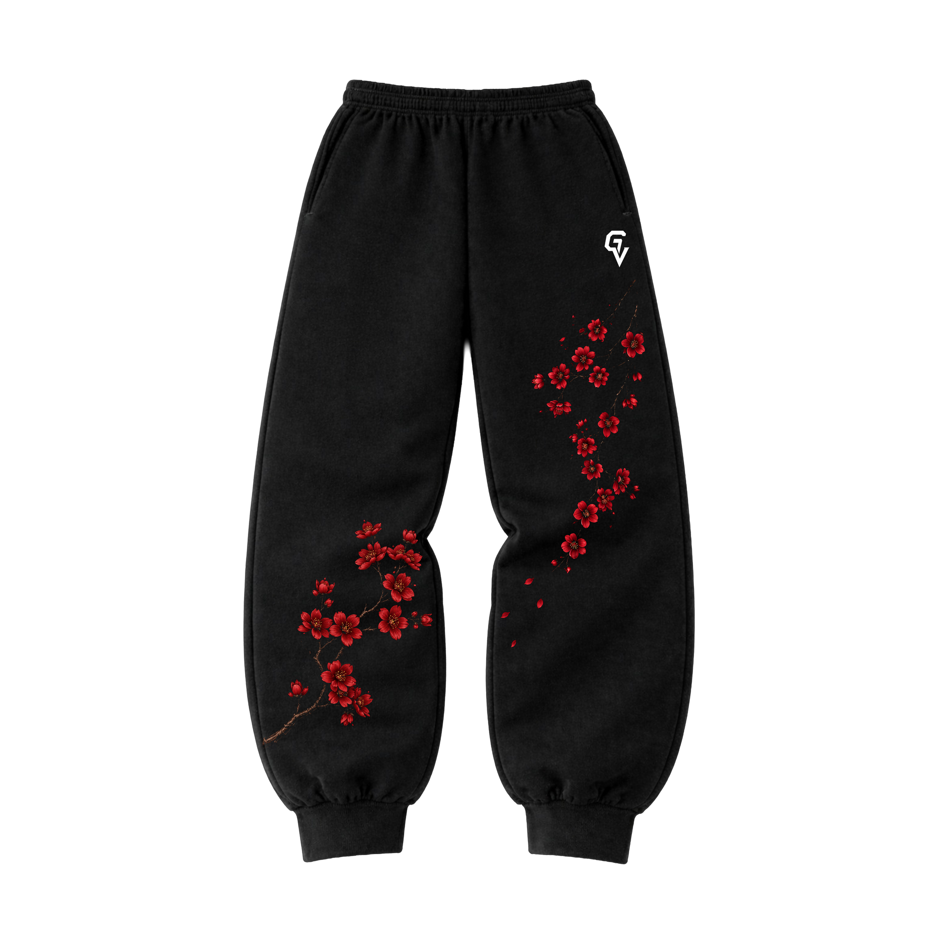 Crimson Sakura Jogger Pants | GYMVORYX
