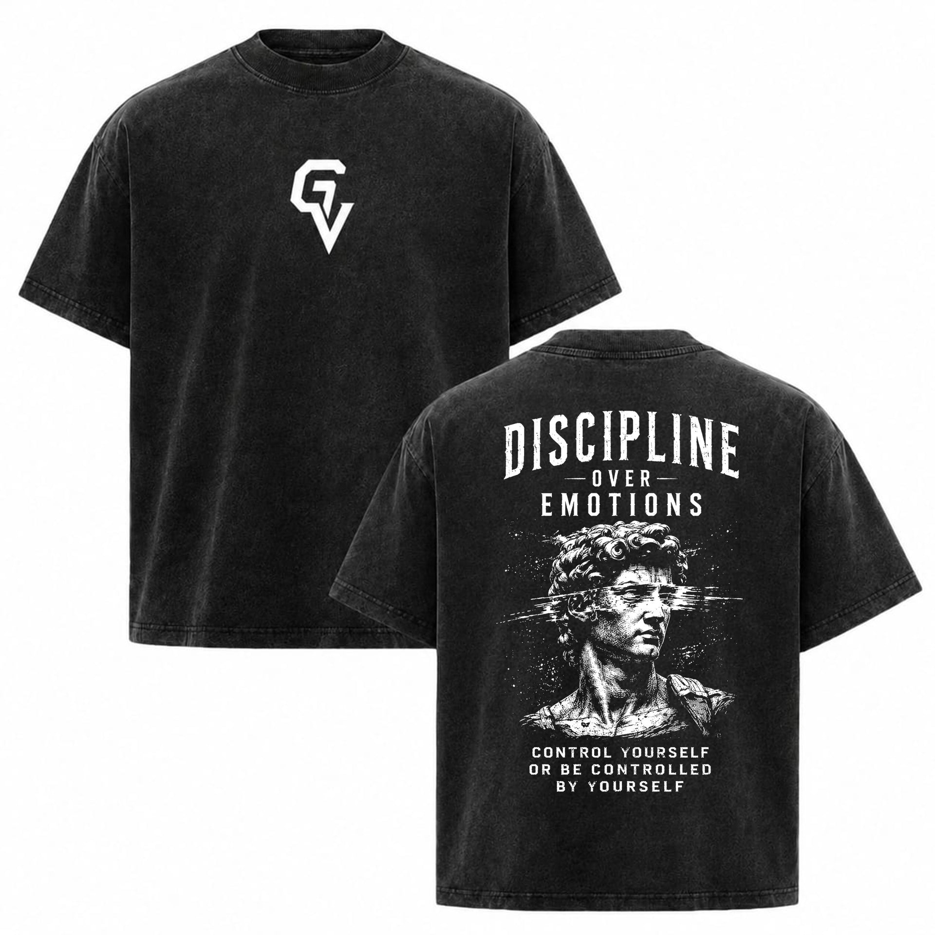 Discipline Over Emotions Oversized T-Shirt | GYMVORYX