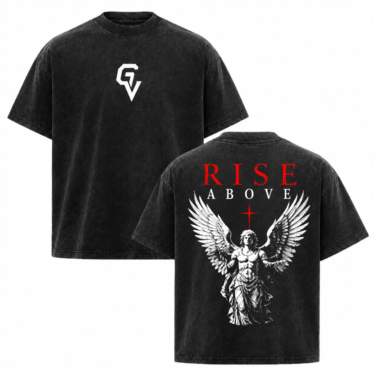 Rise Above Angel Oversized T-Shirt | GYMVORYX