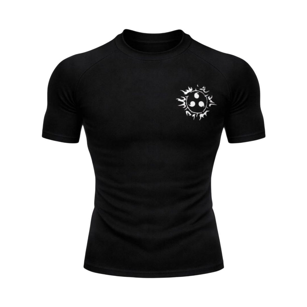 Sasuke Curse Mark Compression–T-Shirt | Gymvoryx