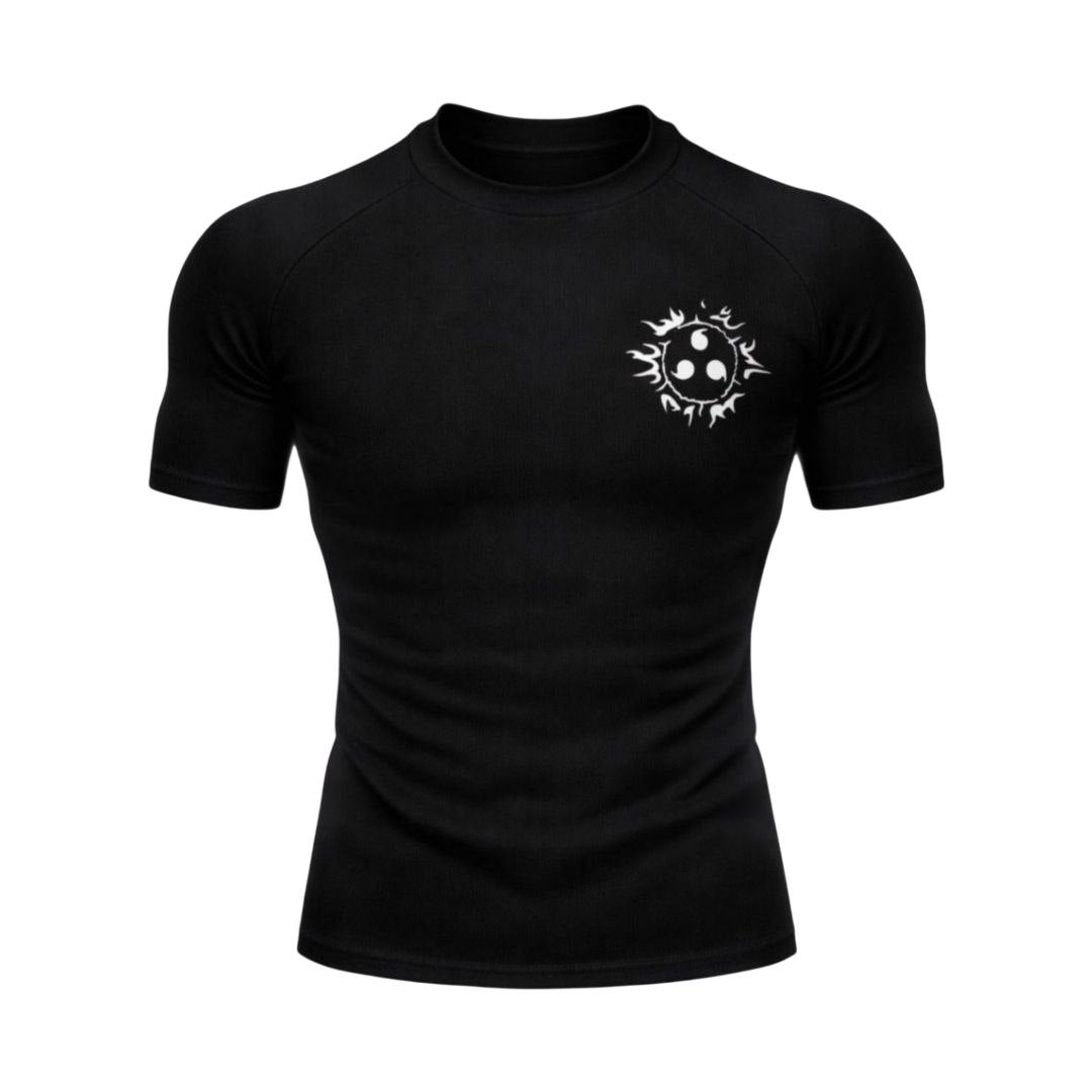 Sasuke Curse Mark Compression–T-Shirt | Gymvoryx