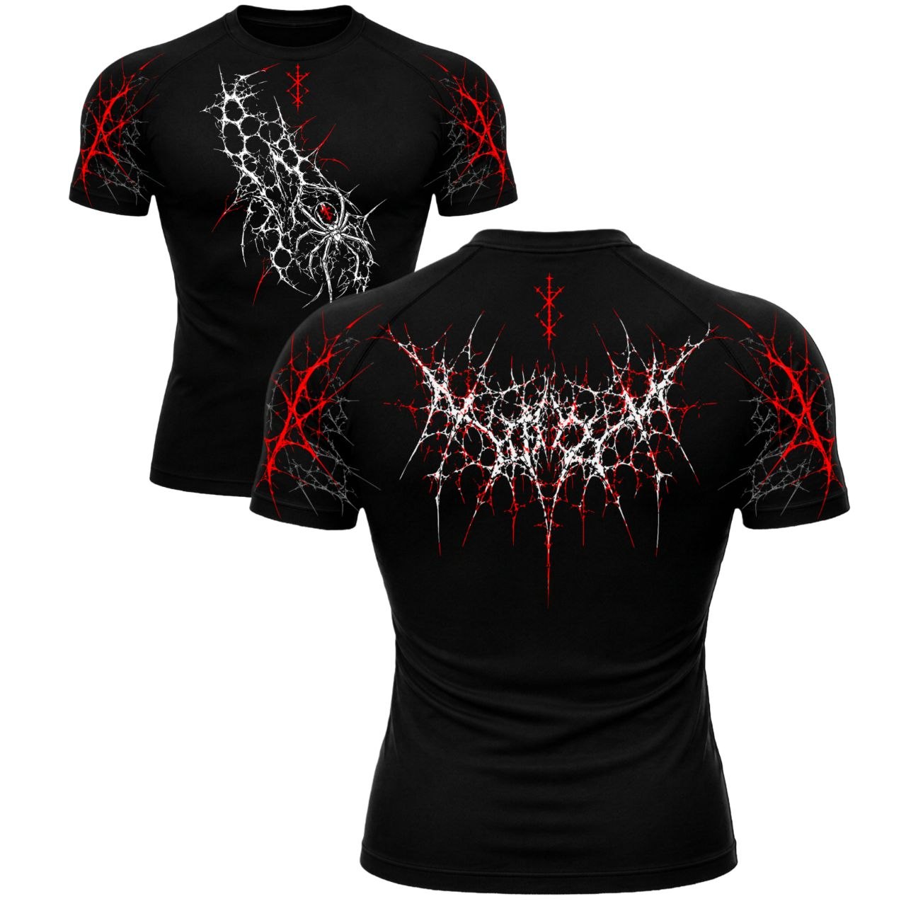 Crimson Web Compression – T-Shirt | GYMVORYX
