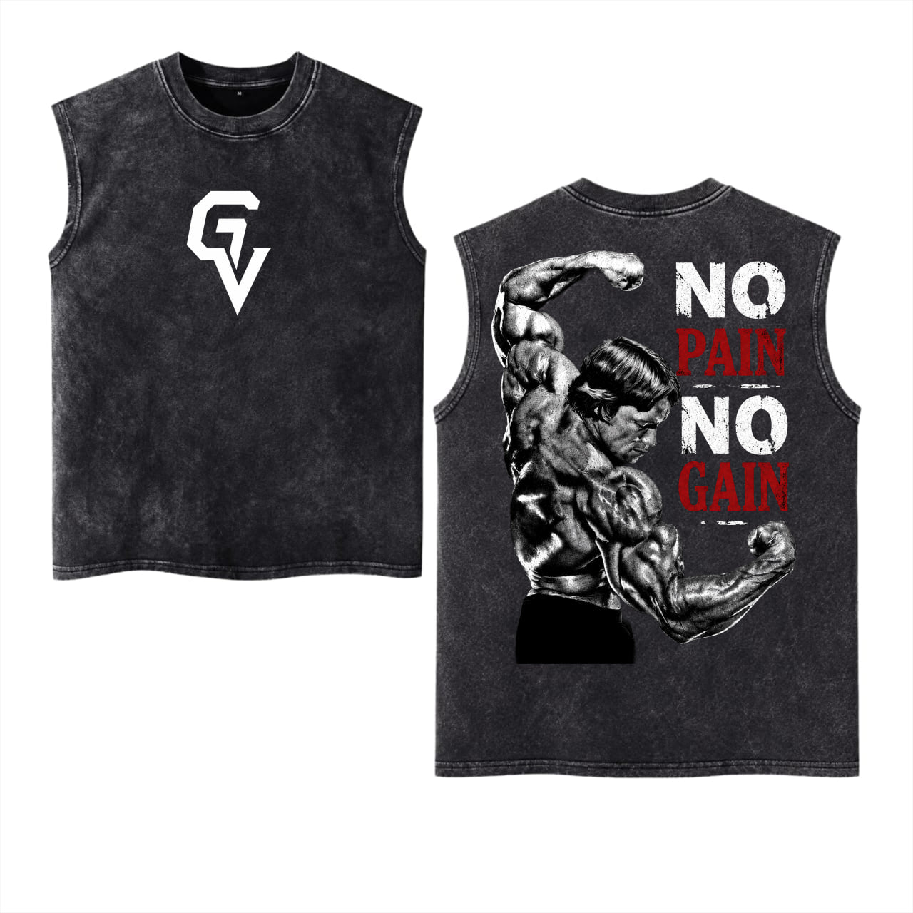 No Pain No Gain Oversized Sleeveless Tee | GYMVORYX