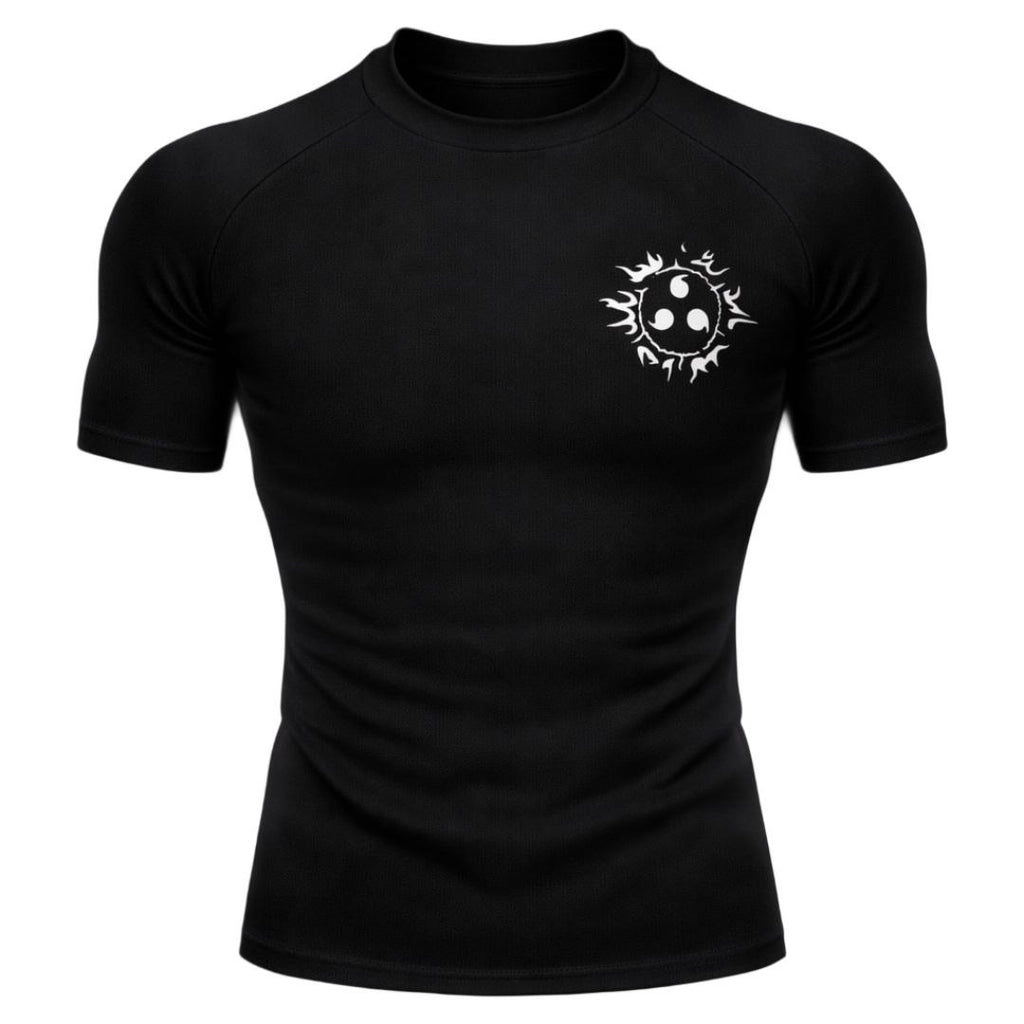 Sasuke Curse Mark Compression–T-Shirt | Gymvoryx