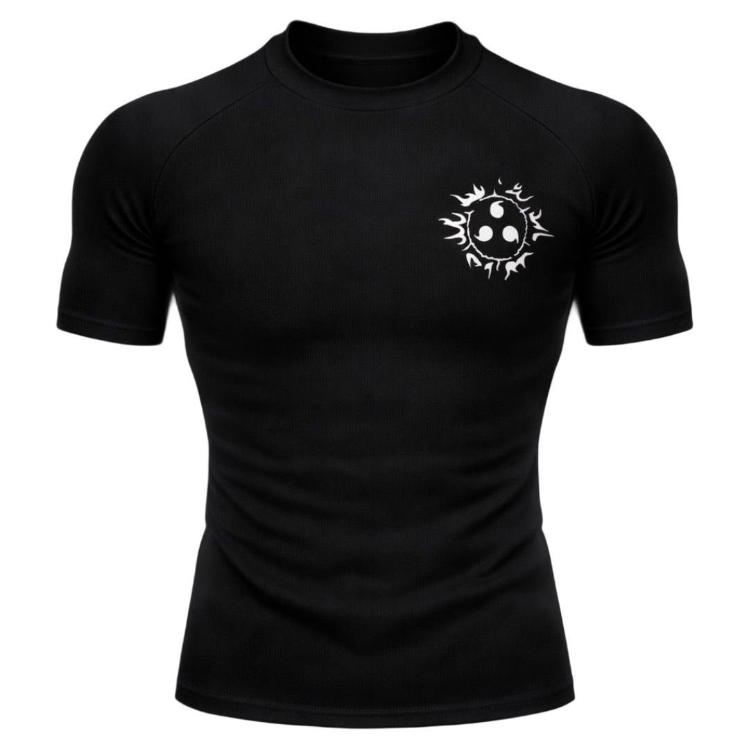 Sasuke Curse Mark Compression–T-Shirt | Gymvoryx