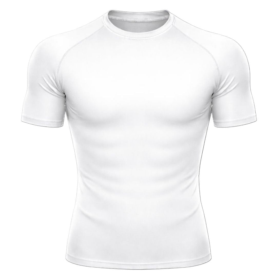 Core Fit black and white Compression -gym T-Shirt | Gymevoyx