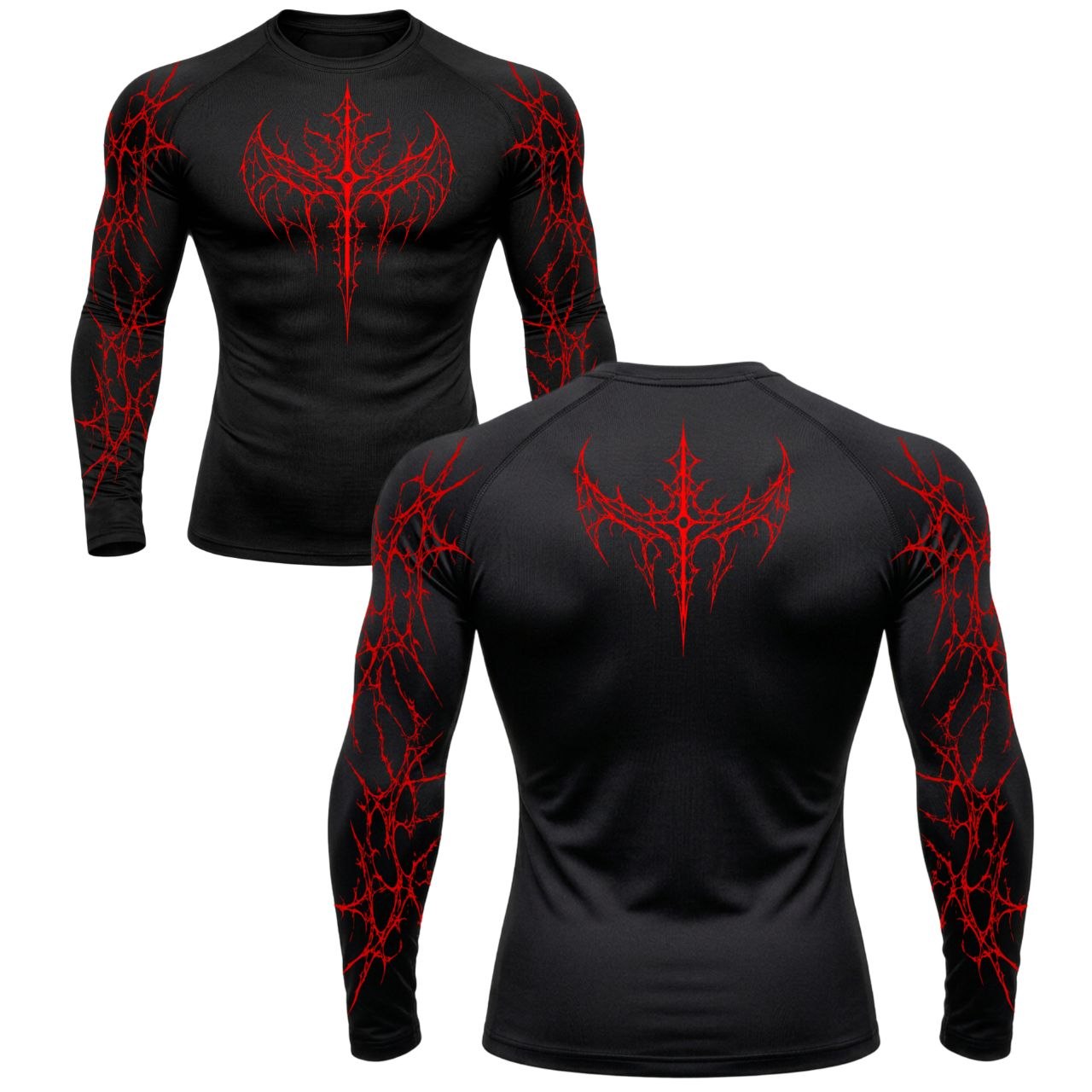 Blood Sigil Compression Long Sleeve | GYMVORYX