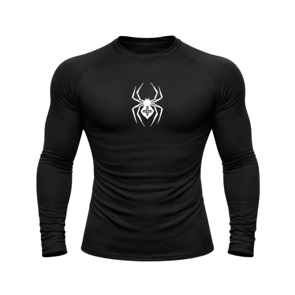 Spider Emblem Compression -long-sleeve | GYMVORYX