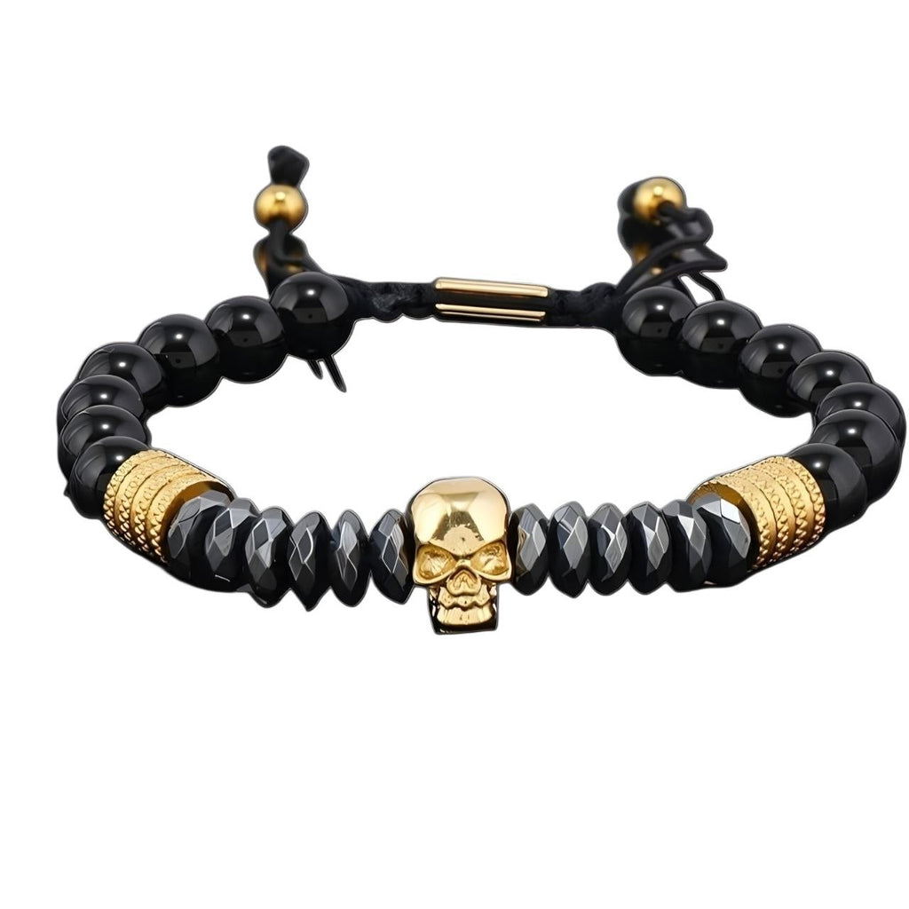 Skull Adjustable Bead Bracelet | GYMVORYX