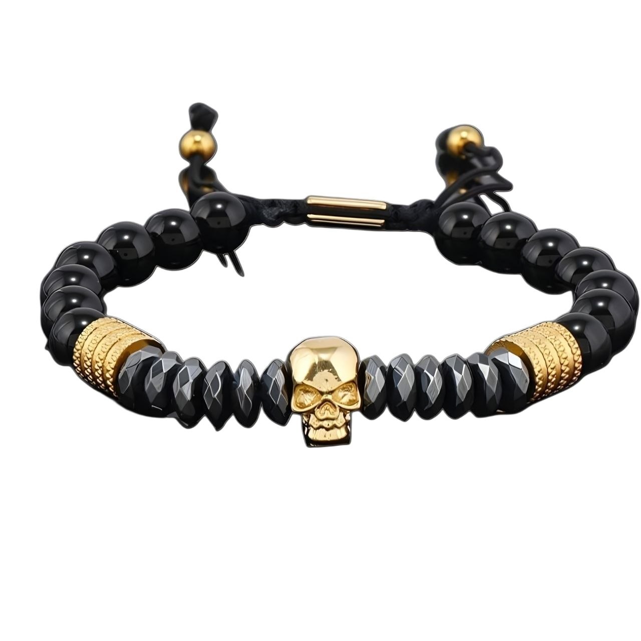 Skull Adjustable Bead Bracelet | GYMVORYX