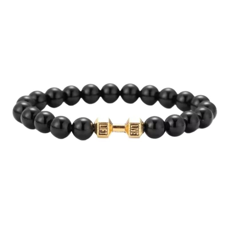 Dumbbell Bead Bracelet | GYMVORYX