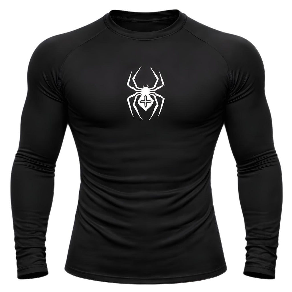 Spider Emblem Compression -long-sleeve | GYMVORYX