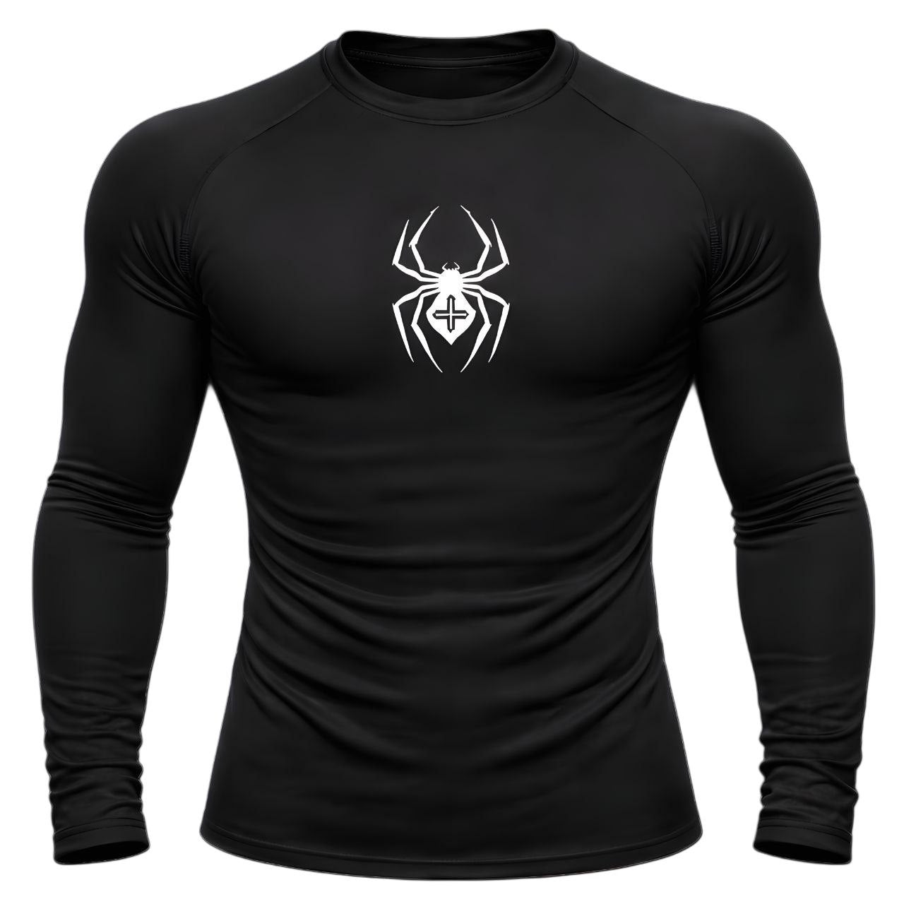 Spider Emblem Compression -long-sleeve | GYMVORYX