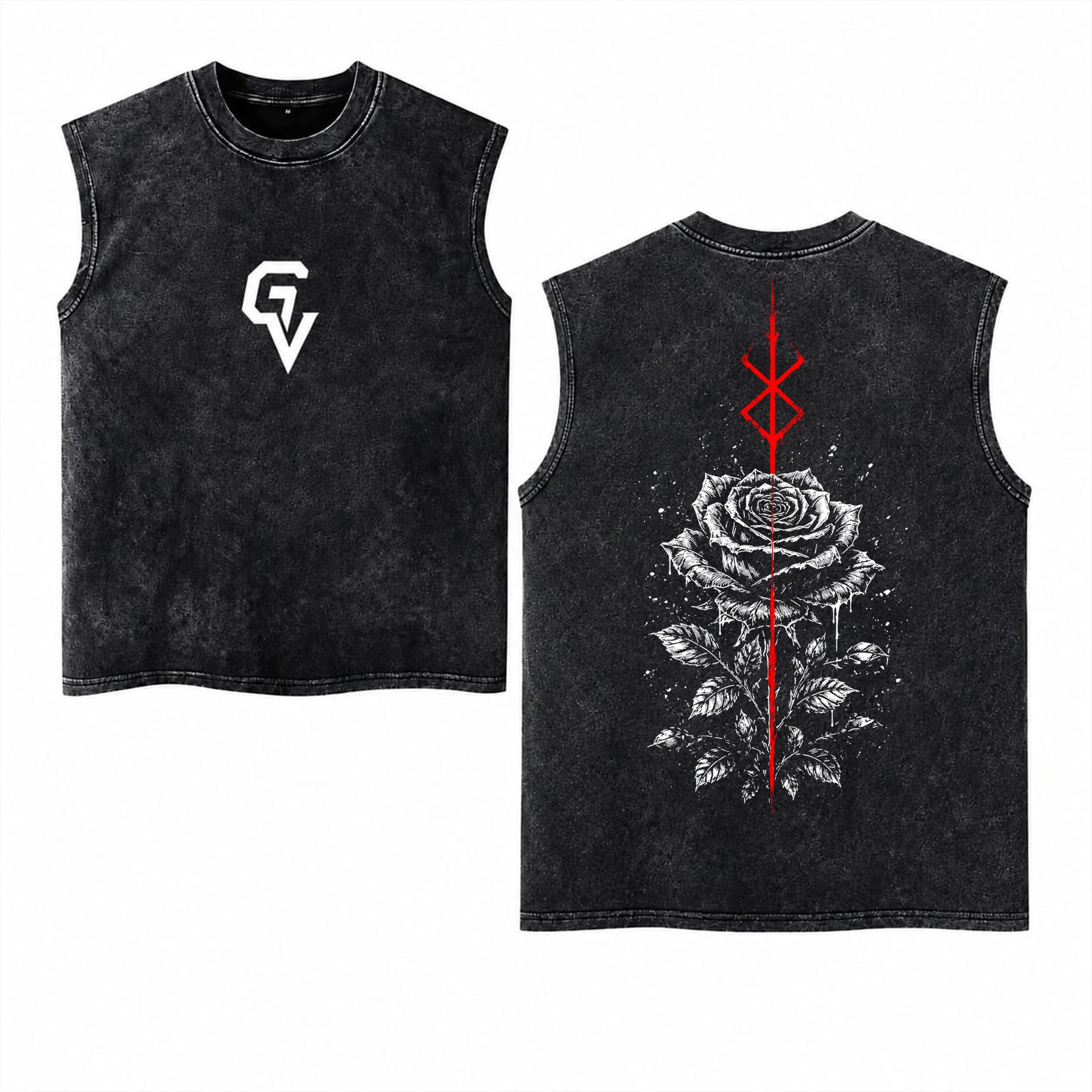 Crimson Rose Tank | GYMVORYX
